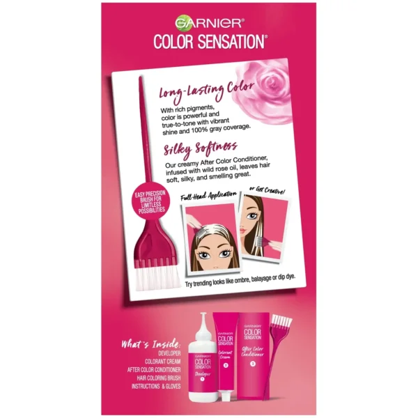 Garnier Color Sensation Hair Color Cream, 4.0 Snow Day Cocoa - Image 5