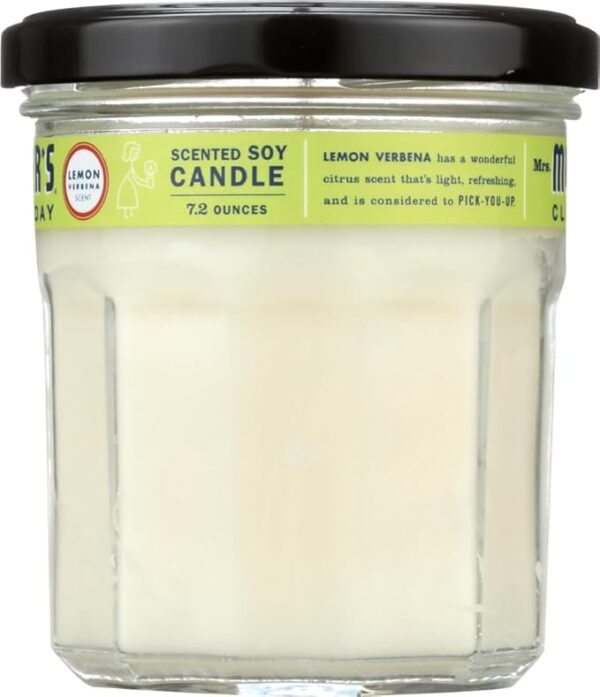 Mrs.Meyer's Clean Day Candle Lemon Verbena 4.9 oz - Image 2