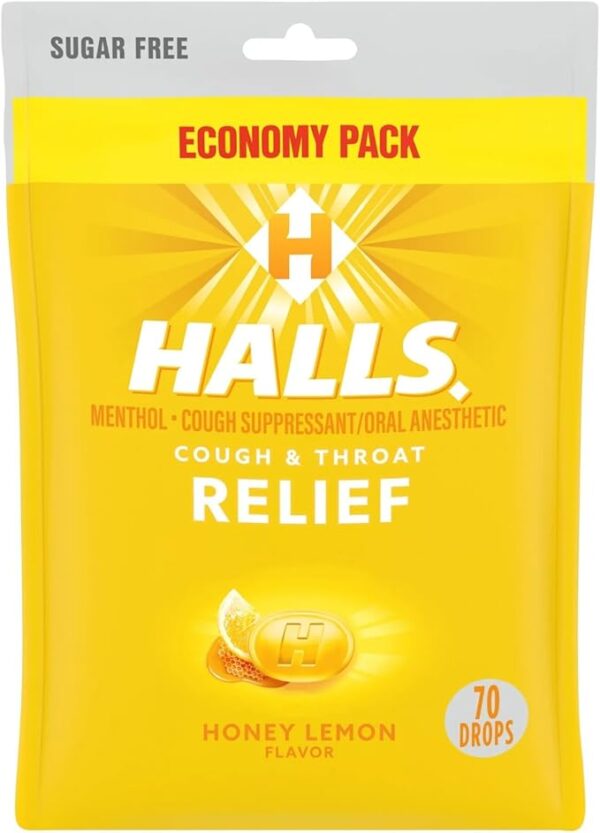 Halls Honey Lemon Sugar Free 70 Drops