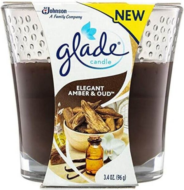 Glade Elegant Amber & Oud Candle 3.4oz