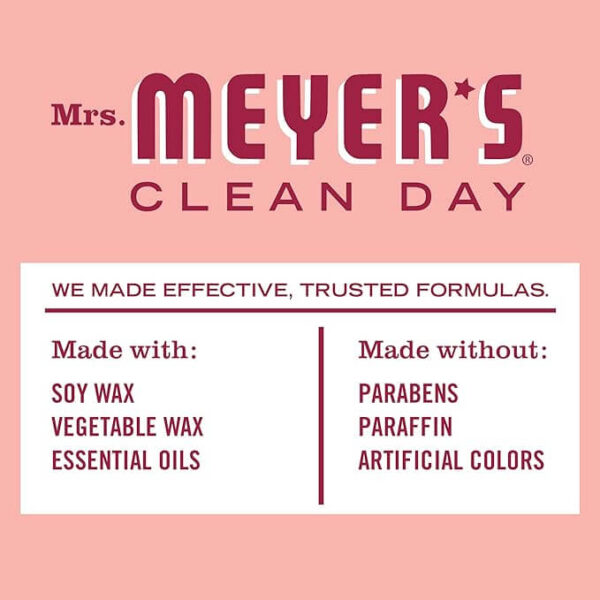 Mrs.Meyer's Soy Tin Candle Rose 2.9 oz - Image 5