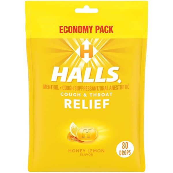Halls Honey Lemon 80 Drops