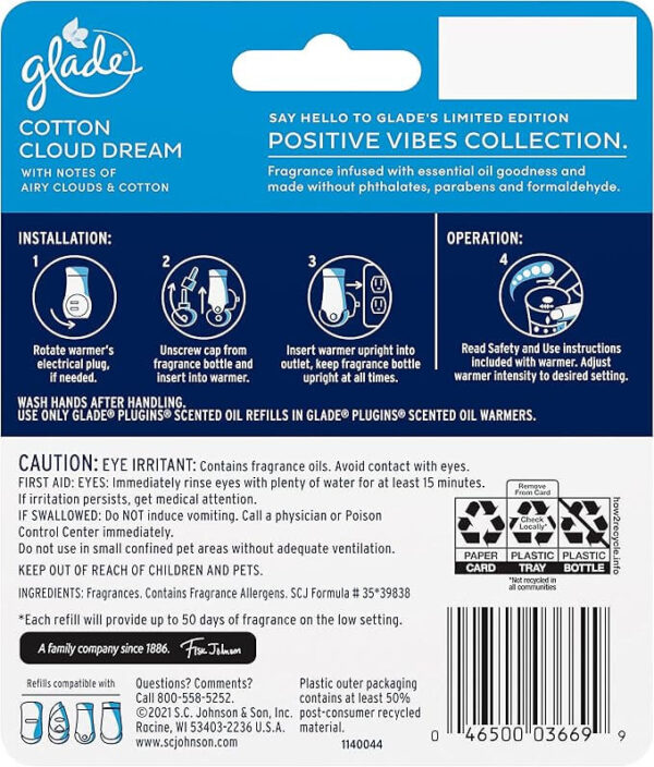 Glade Cotton Cloud Dream 2 ct Plugin Refill - Image 7