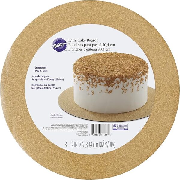 Wilton Round Gold Glitter Cake Boards