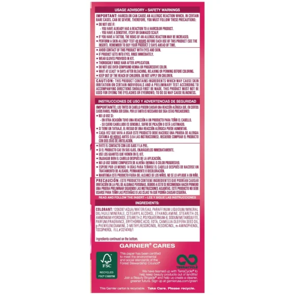 Garnier Color Sensation Hair Color Cream 9.0 Summer Fling - Image 6