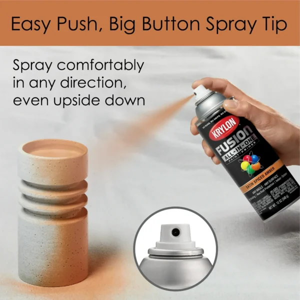 Krylon Fusion Spray Paint Spiced Amber 12 oz - Image 6